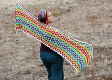 Load image into Gallery viewer, Rainbow 🌈 Cashmere Honeycomb shawl