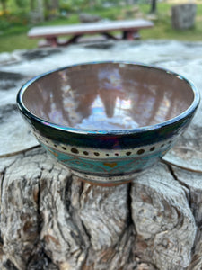 Gilded ❤️’s Rainbow 🌈 Mother of Pearl carved bowl