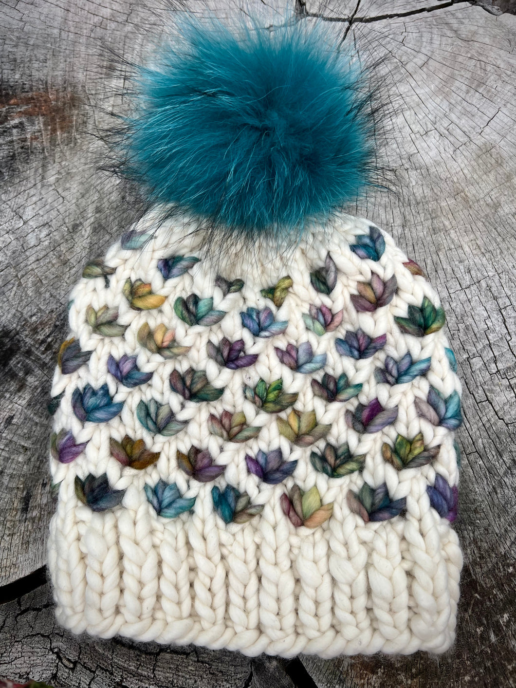 Earthy Blues w/ Ivory Lotus Hat