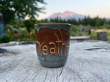 Load image into Gallery viewer, Gilded Breathe Cup- Earthy Aqua Reds 12oz