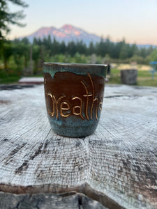 Gilded Breathe Cup- Earthy Aqua Reds 12oz