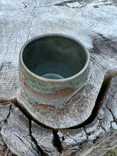 Load image into Gallery viewer, Gilded Breathe Cup- Earthy Teals and Blues with 2 Swirls 12oz