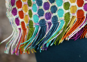 Rainbow 🌈 Cashmere Honeycomb shawl