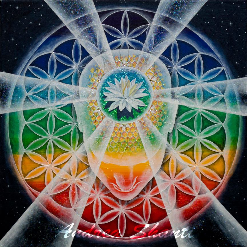 Emerging Consciousness - Acrylic with Swarovski crystals